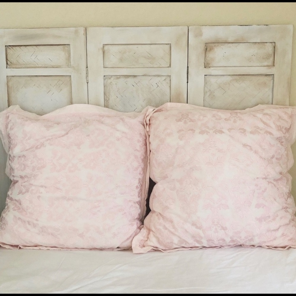 Pair of simply shabby chic pillow covers